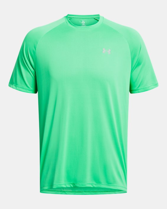 Men's UA Tech™ Reflective Short Sleeve, Green, pdpMainDesktop image number 2